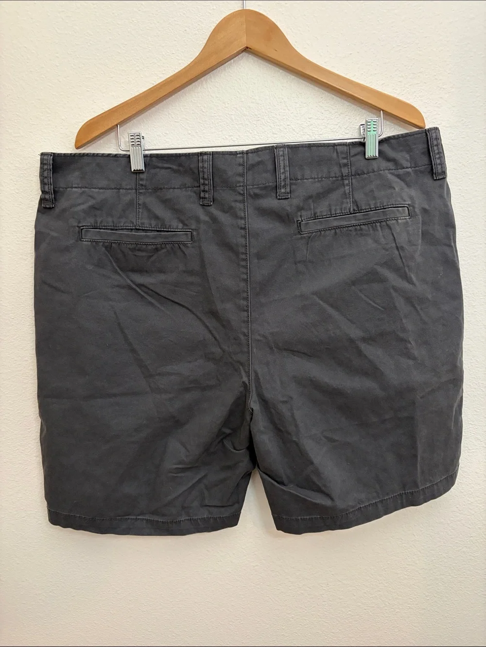 NWT Old Navy Blue Lived-In Straight Flat Front Cotton Casual Shorts